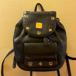 MCM Black and Gold Backpack